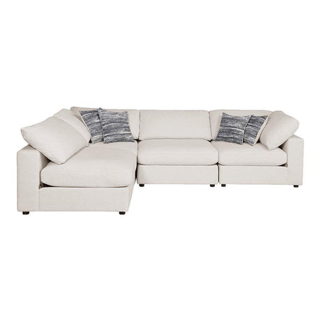 Serene 4-Piece Upholstered Modular Sectional Beige - 551321-SETA - Luna Furniture