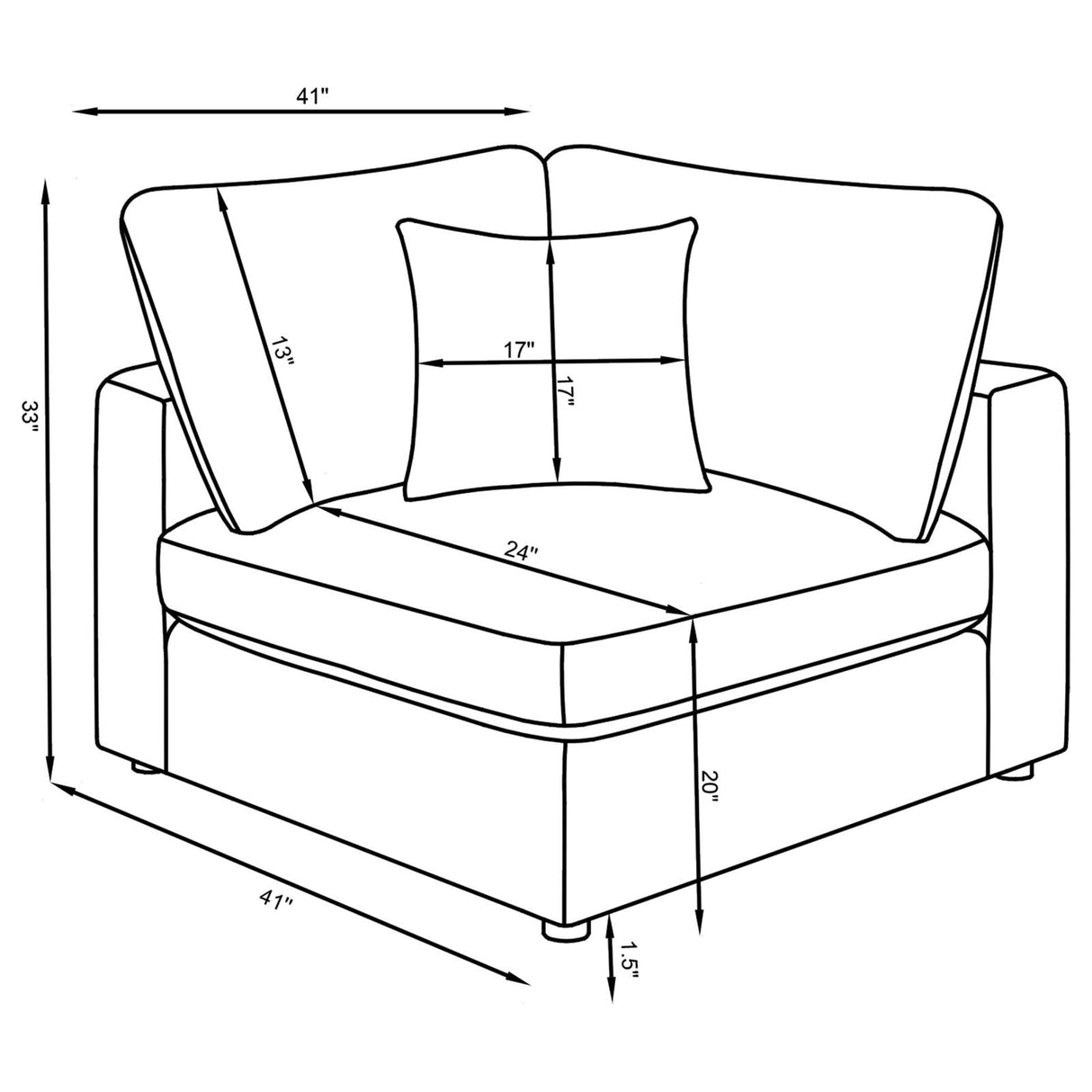 Serene Beige Upholstered Corner from Coaster - Luna Furniture