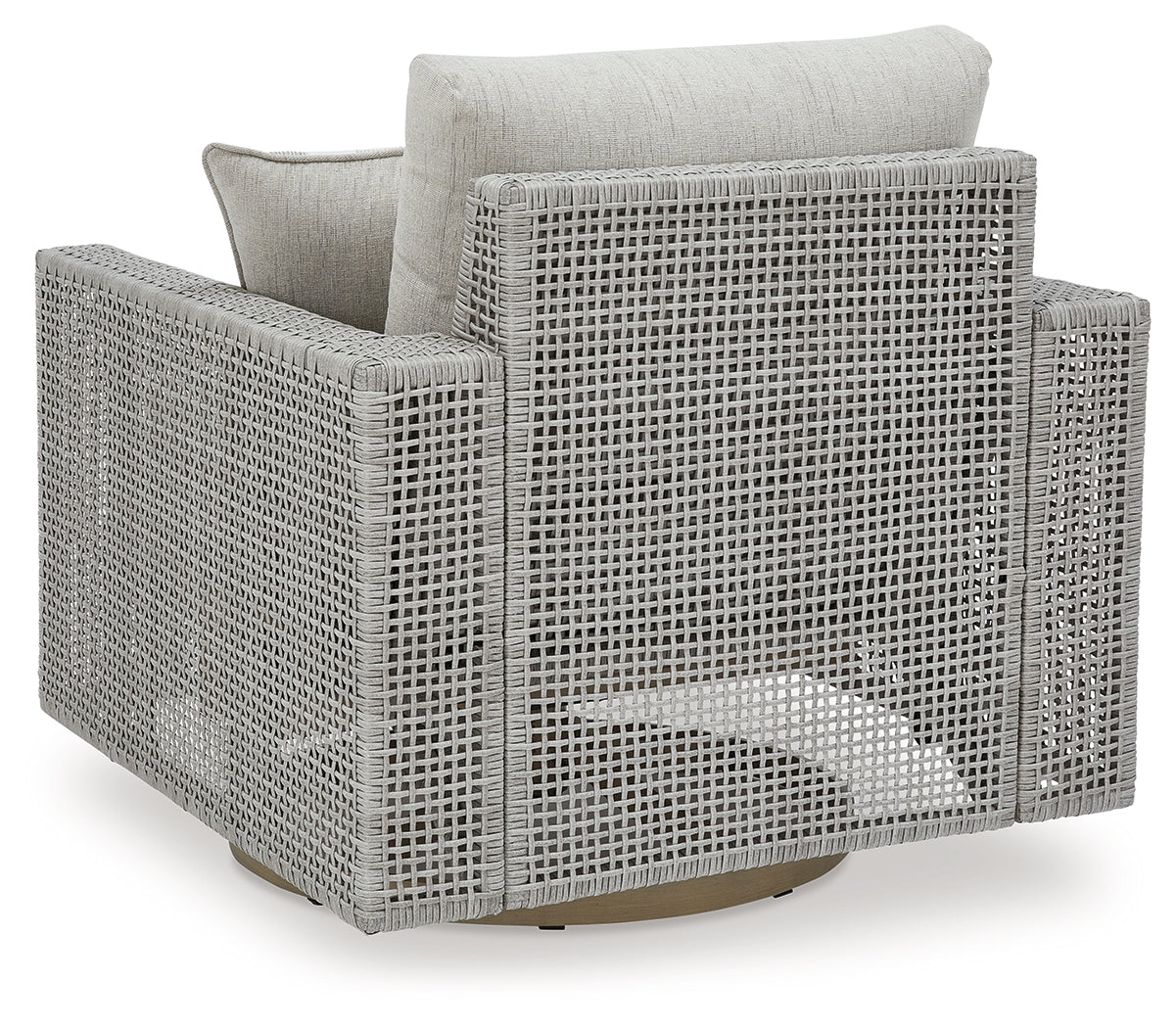 Seton Creek Gray Outdoor Swivel Lounge with Cushion from Ashley - Luna Furniture