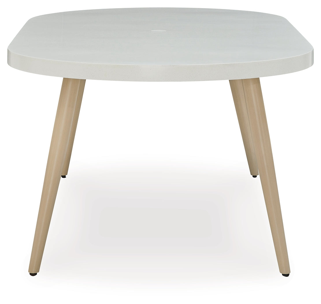 Seton Creek White Outdoor Dining Table from Ashley - Luna Furniture