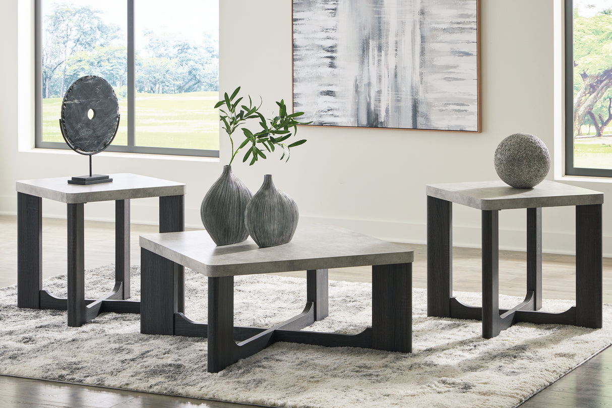Sharstorm Two-tone Gray Table from Ashley - Luna Furniture