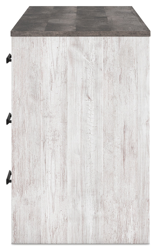 Shawburn White/Dark Charcoal Gray 54" Home Office Desk from Ashley - Luna Furniture