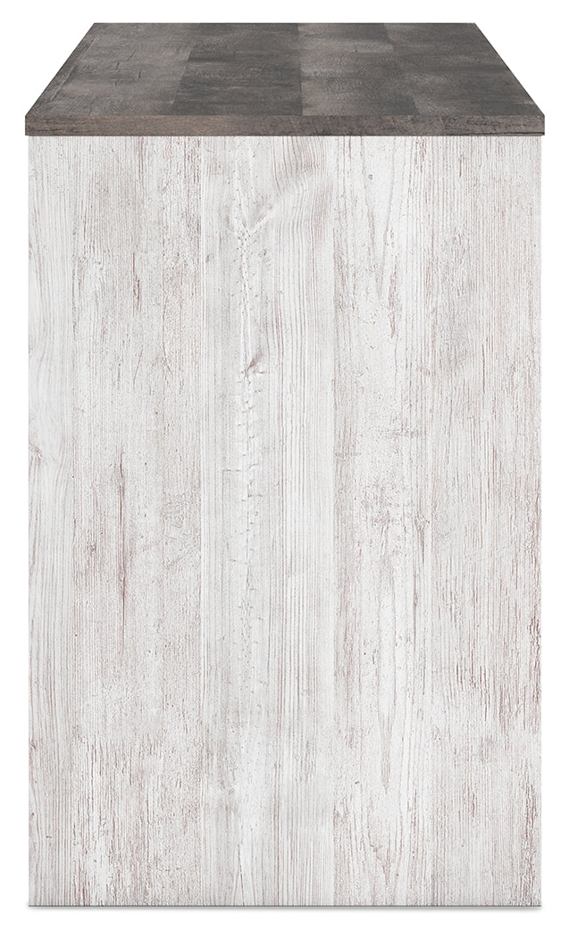 Shawburn White/Dark Charcoal Gray 54" Home Office Desk from Ashley - Luna Furniture