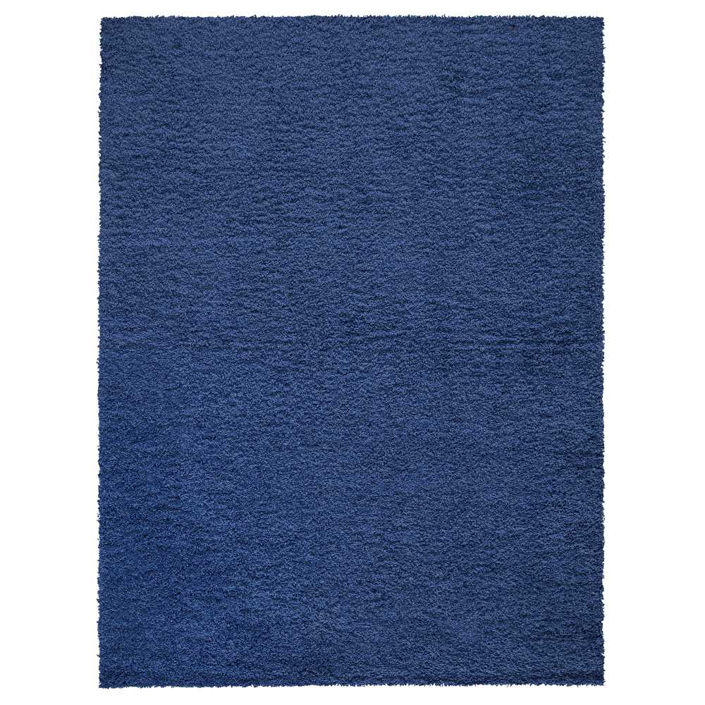 Cozy Solid Navy Blue Shaggy Area Rug - 8X10 from Nova Furniture - Luna Furniture