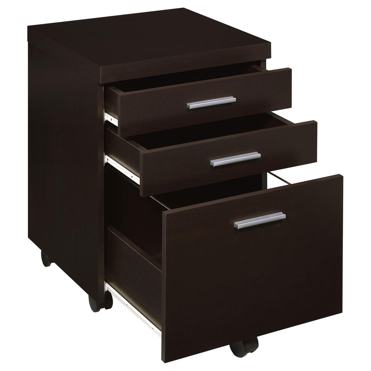 Skylar Cappuccino 3-Drawer Mobile File Cabinet from Coaster - Luna Furniture