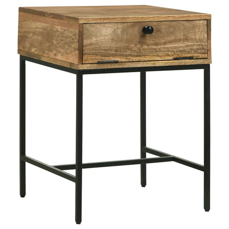 Stephie 1-drawer Rectangular End Table Honey Brown - 704697 - Luna Furniture
