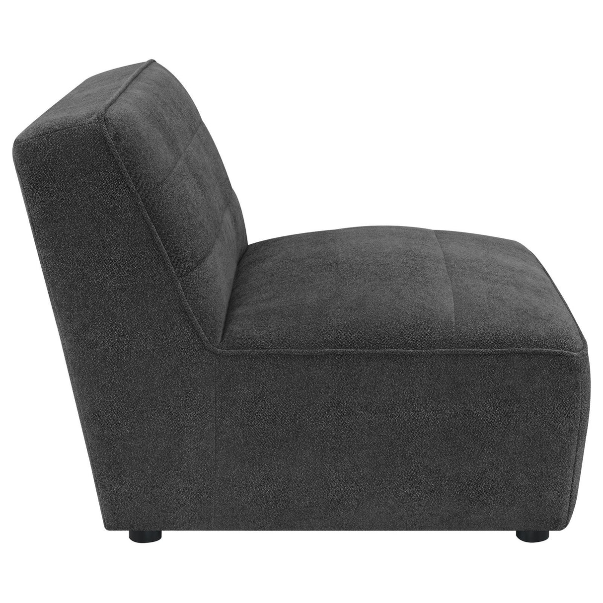Sunny Upholstered Armless Chair Dark Charcoal from Coaster - Luna Furniture