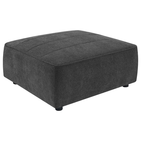 Sunny Upholstered Square Ottoman Dark Charcoal - 552083 - Luna Furniture