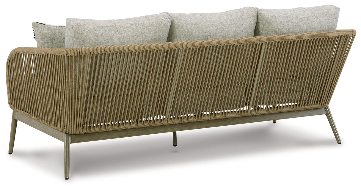SWISS VALLEY Beige Outdoor Sofa with Cushion - P390-838 - Luna Furniture
