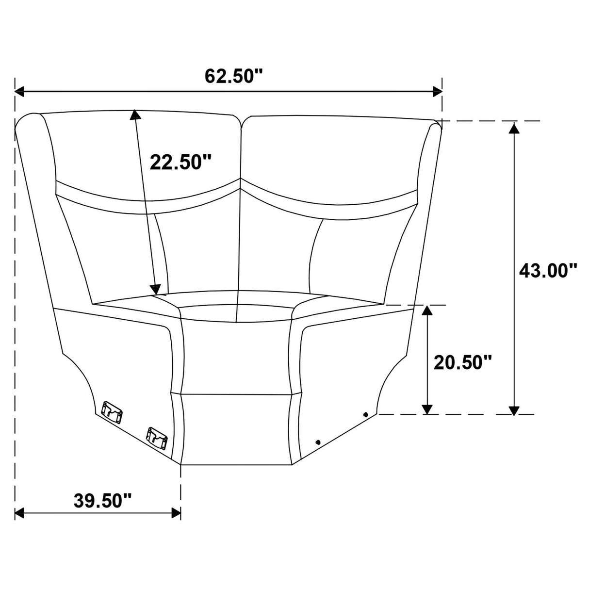 Sycamore Dark Gray Power Reclining Sectional from Coaster - Luna Furniture