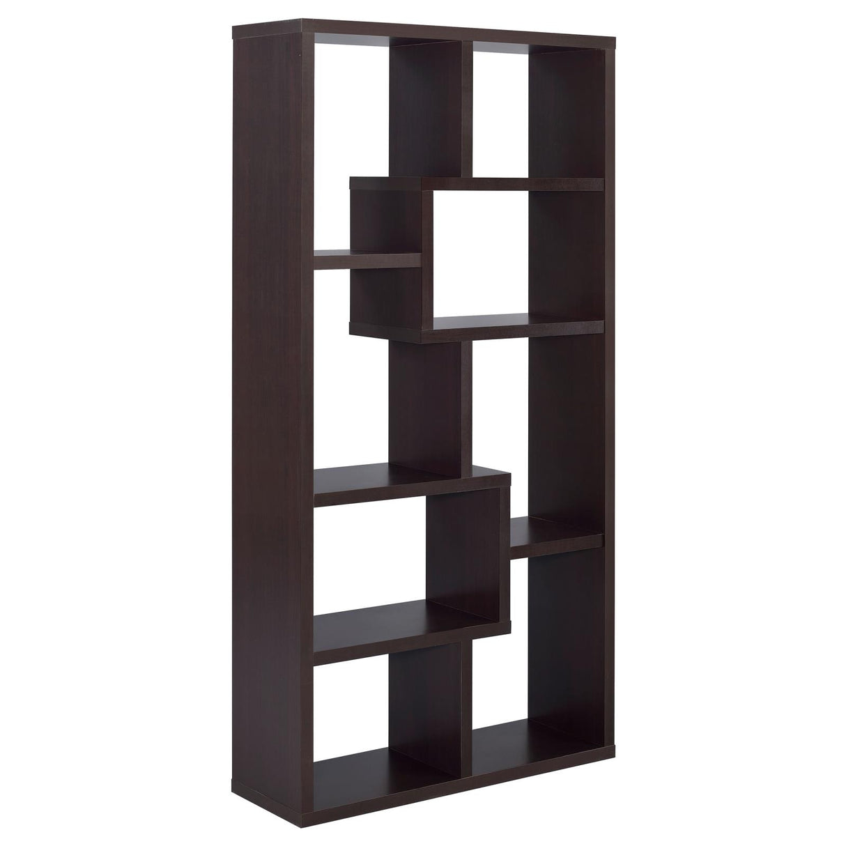 Theo Cappuccino 10-Shelf Bookcase from Coaster - Luna Furniture