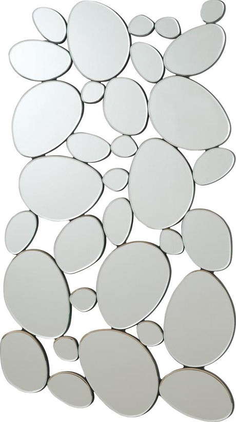 Topher Pebble-Shaped Decorative Mirror Silver - 901791 - Luna Furniture