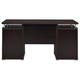 Tracy 2-drawer Computer Desk Cappuccino - 800107 - Luna Furniture