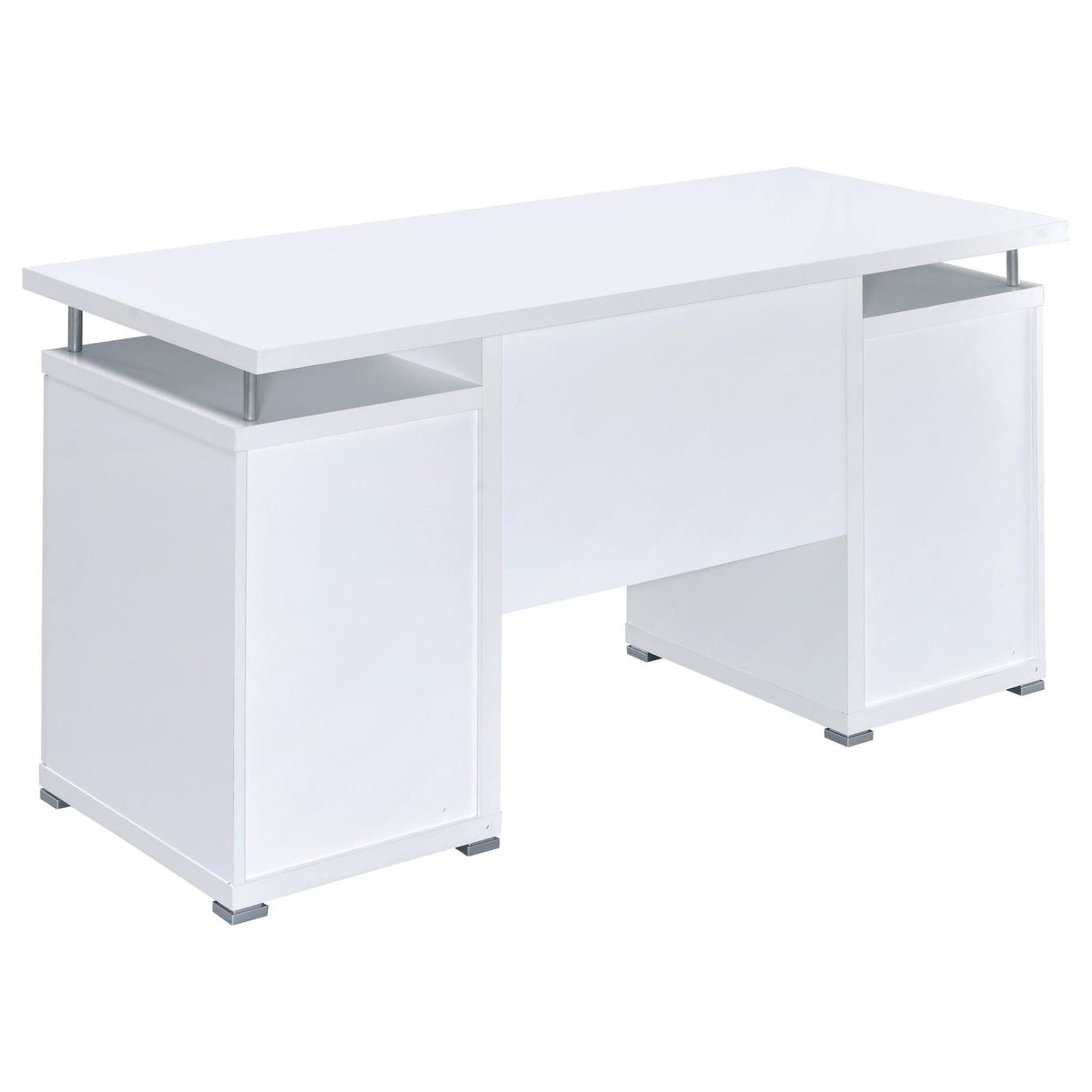 Tracy White 2-Drawer Computer Desk from Coaster - Luna Furniture