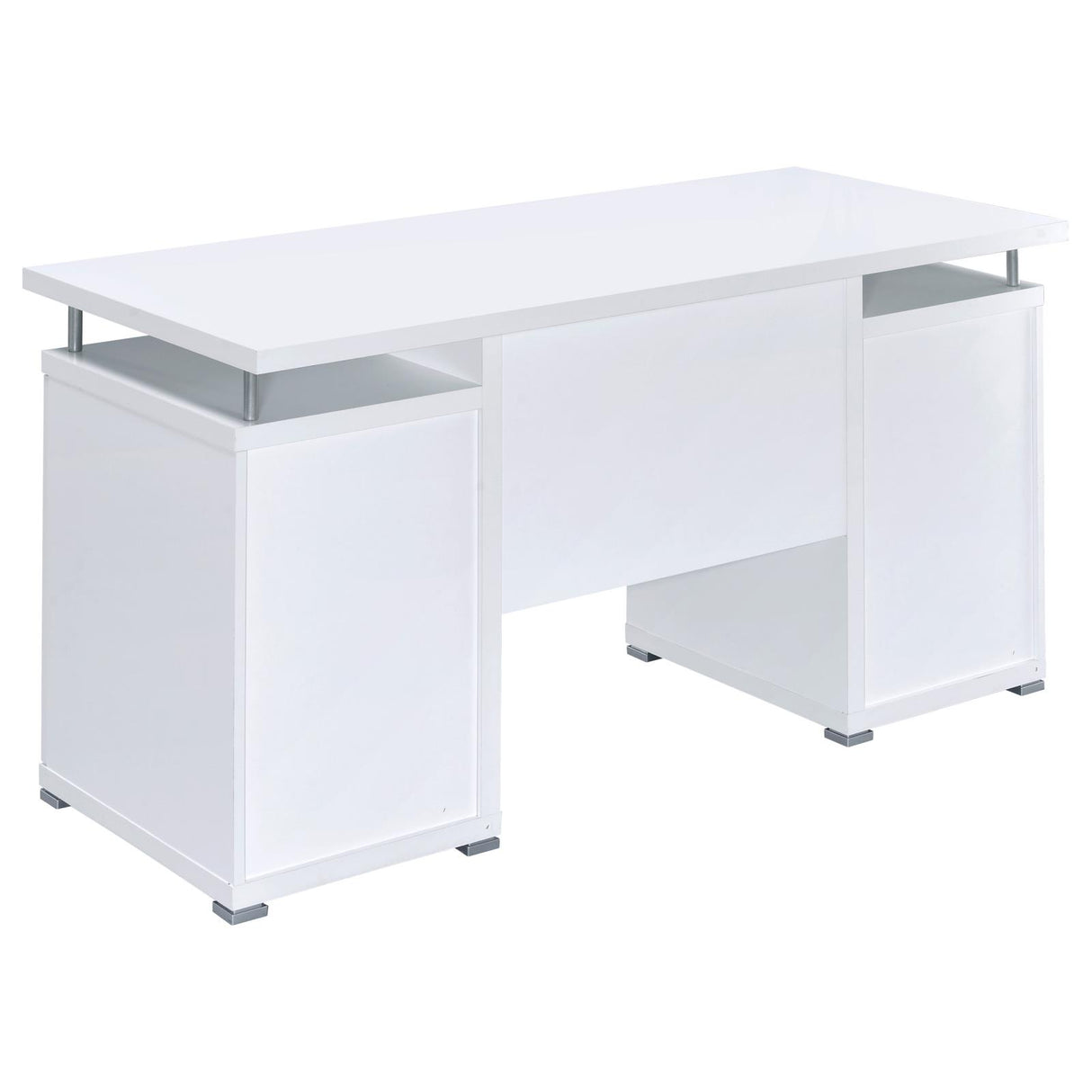 Tracy 2-drawer Computer Desk White - 800108 - Luna Furniture