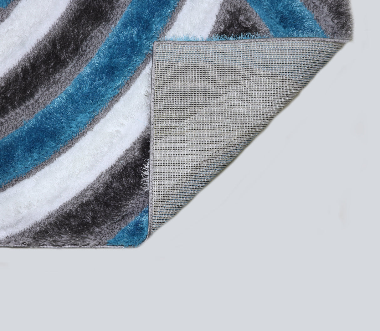 3D Shaggy Gray/Turquoise 5X7 Area Rug from Nova Furniture - Luna Furniture