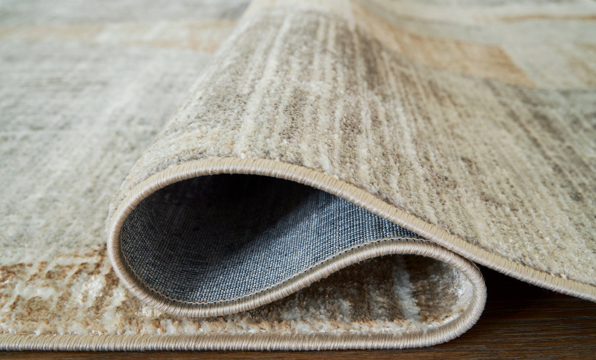 Truward Linen/Gray/Caramel Large Rug from Ashley - Luna Furniture