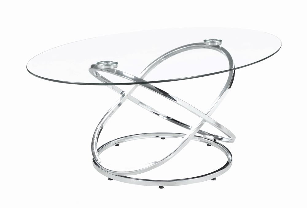 Warren Chrome and Clear 3-Piece Occasional Set from Coaster - Luna Furniture