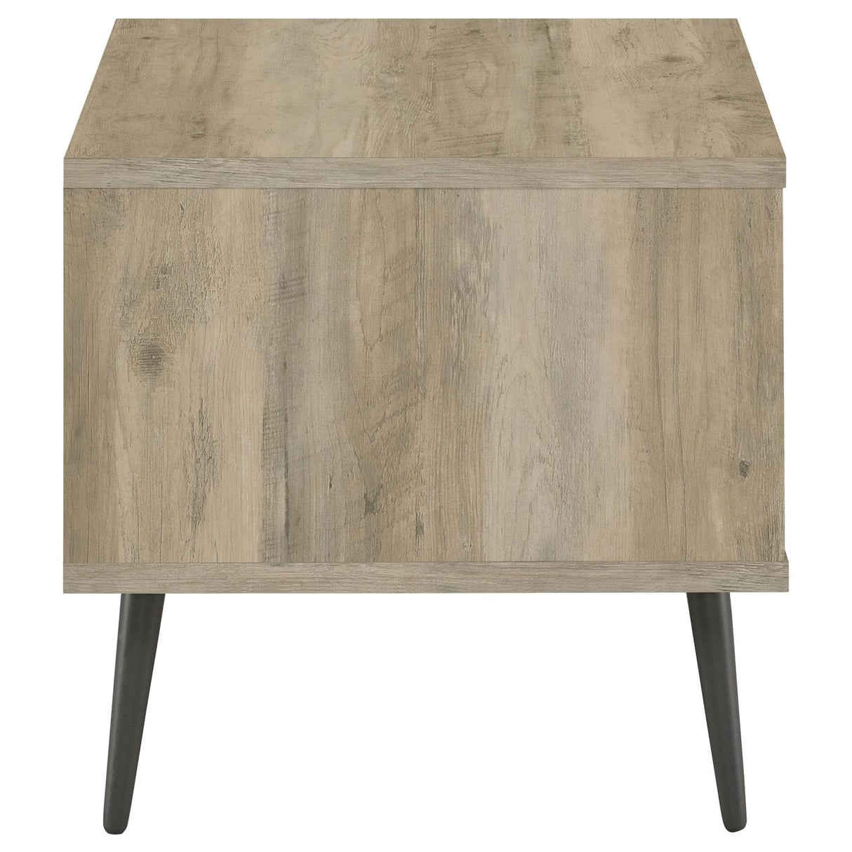 Welsh Antique Pine and Gray Square Engineered Wood End Table with Shelf from Coaster - Luna Furniture