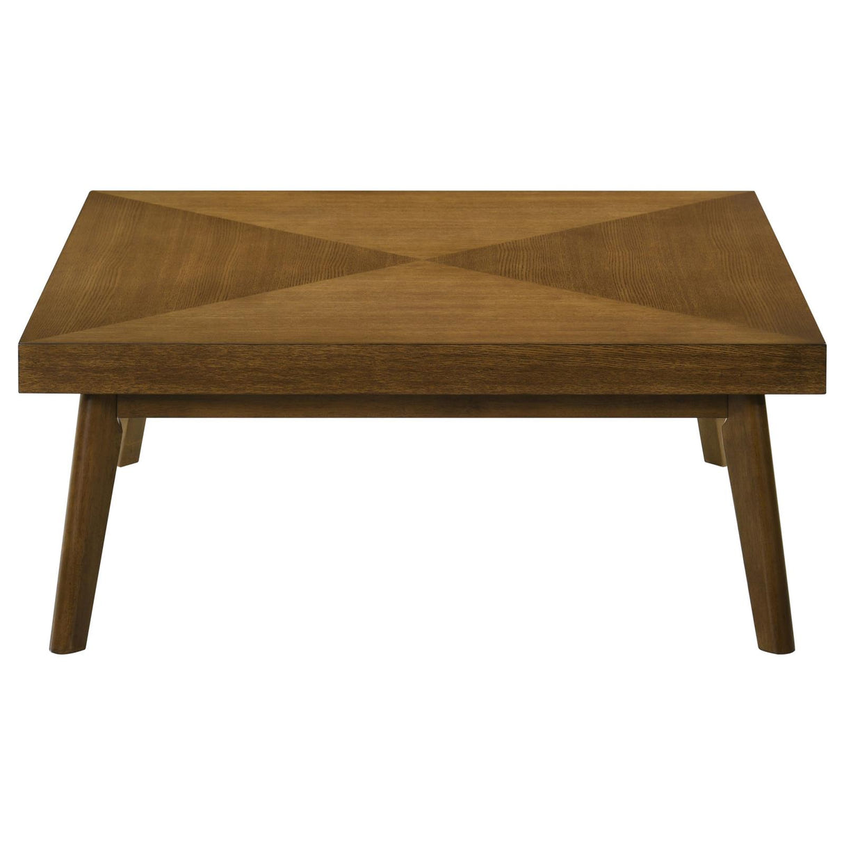 Westerly Walnut Square Wood Coffee Table with Diamond Parquet from Coaster - Luna Furniture