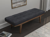 Wilson Upholstered Tufted Bench Taupe and Natural - 910213 - Luna Furniture