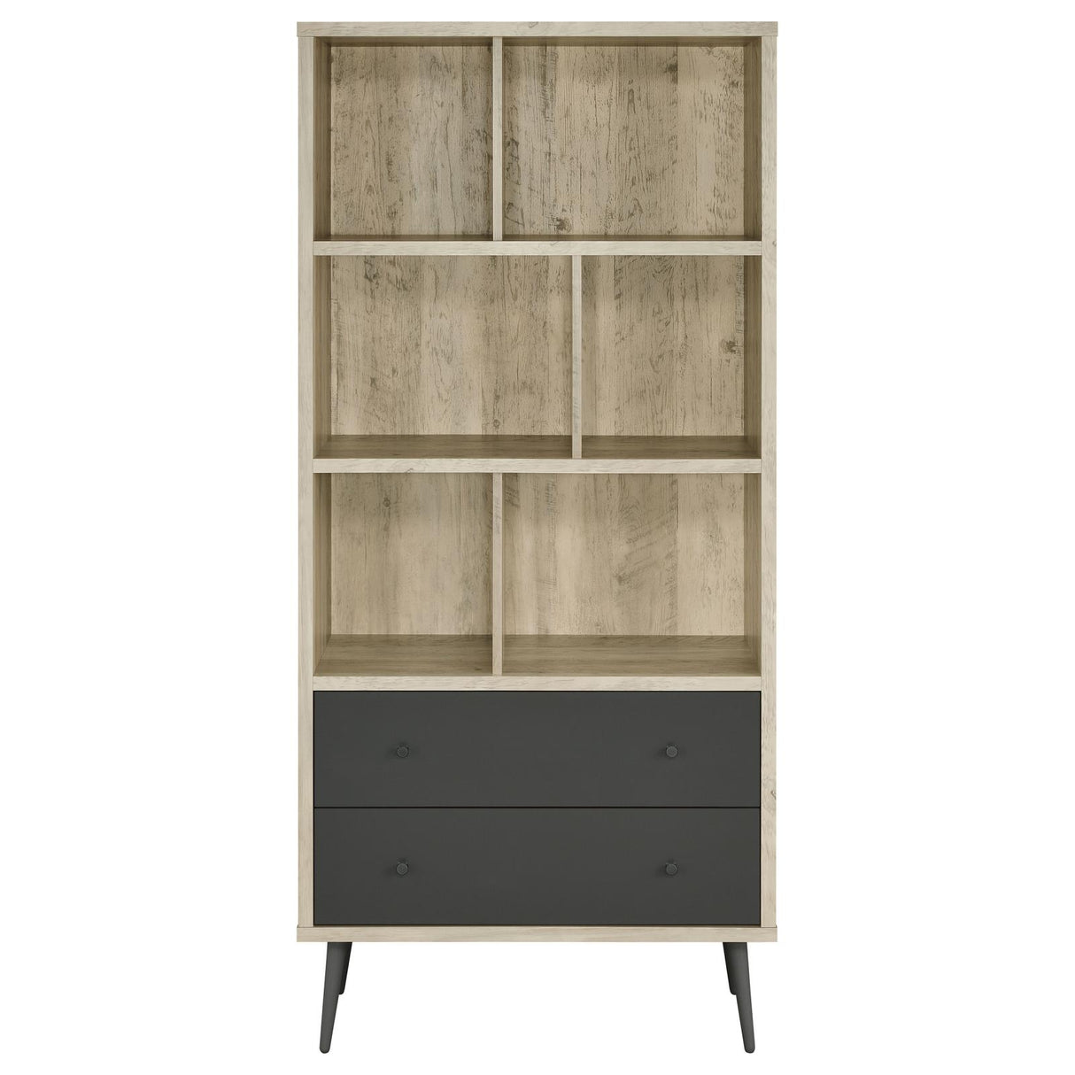 Winifred Antique Pine 3-Shelf Engineered Wood Bookcase with Drawers from Coaster - Luna Furniture