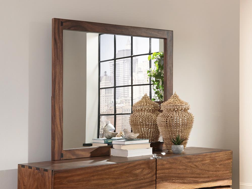 Winslow Smokey Walnut Mirror (Mirror Only) from Coaster - Luna Furniture