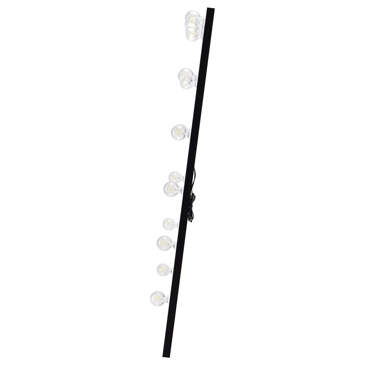 Zayan Black High Gloss Full Length Floor Mirror With Lighting from Coaster - Luna Furniture