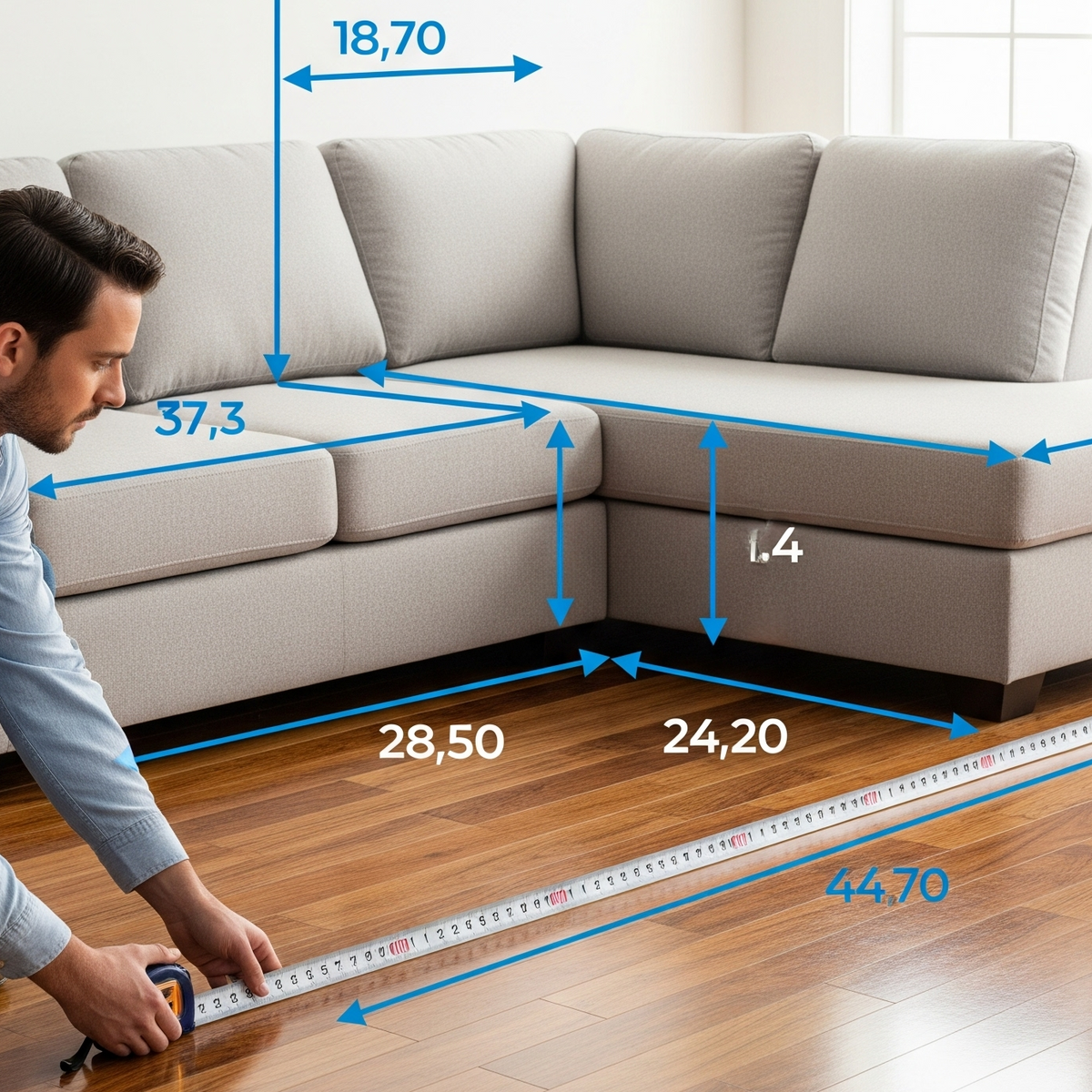 How to Measure Your Living Room for the Perfect Sectional – Luna Furniture