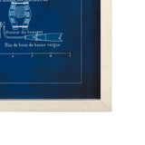 Antique Ship Blueprint IV by Vision Studio Hand Embelished Framed Art Print Matted under Glass from Mercana - Luna Furniture