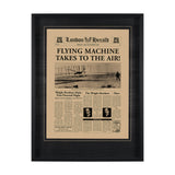 Flying Machine Takes to the Air! Hand Embelished Framed Art Photo Matted under Glass from Mercana - Luna Furniture