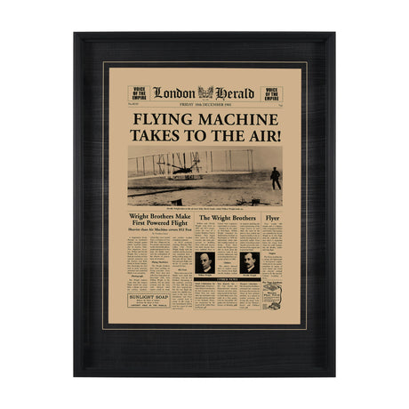 Flying Machine Takes to the Air! Hand Embelished Framed Art Photo Matted under Glass from Mercana - Luna Furniture