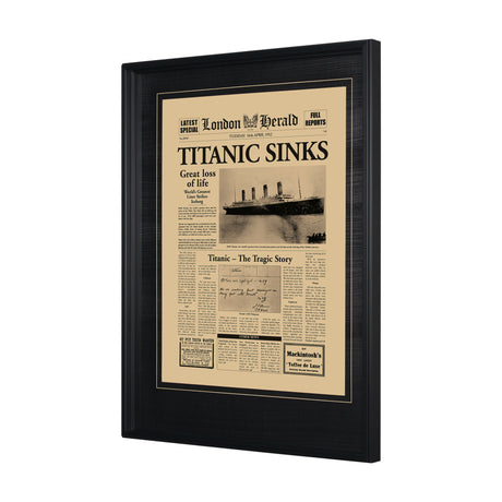 Titanic Sinks by Vintage Collection a Hand Embelished Textured Framed Art Photo Matted under Glass from Mercana - Luna Furniture