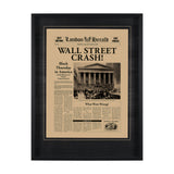 Wall Street Crash by Vintage Collection Hand Embelished Textured Framed Art Photo Matted under Glass from Mercana - Luna Furniture