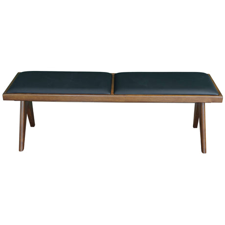 Keira Black Vegan Leather Bench from Ashcroft Furniture - Luna Furniture