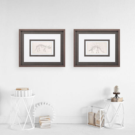 Custom Dinosaur Study II (MC) by Harper, Ethan a Framed Art Print Matted under Glass from Mercana - Luna Furniture
