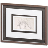 Custom Dinosaur Study III (MC) by Harper, Ethan a Framed Art Print Matted under Glass from Mercana - Luna Furniture