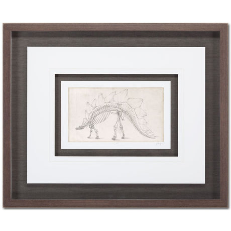 Custom Dinosaur Study III (MC) by Harper, Ethan a Framed Art Print Matted under Glass from Mercana - Luna Furniture