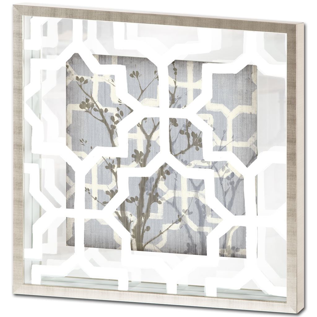 Silhouette & Pattern V (MC) Jennifer Goldberger Hand Embelished Framed Art Print Matted under Glass from Mercana - Luna Furniture