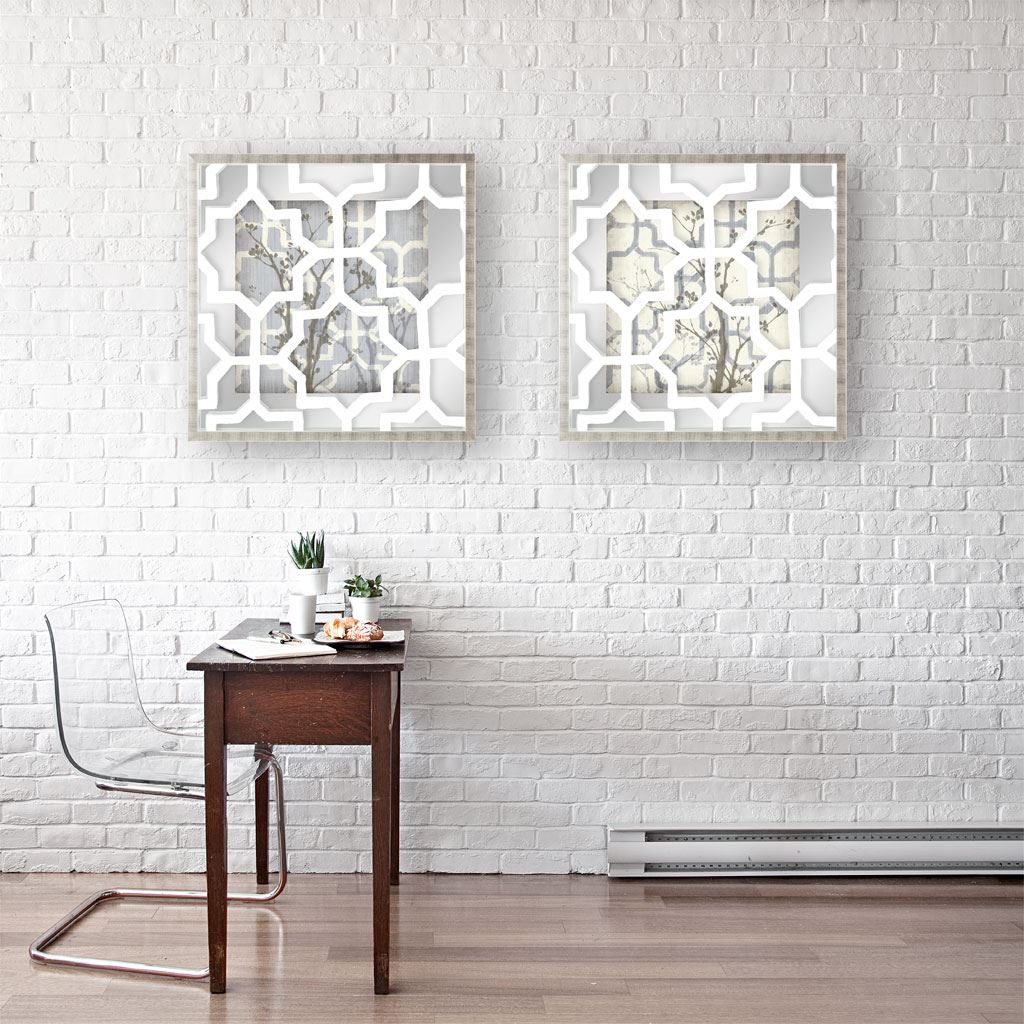 Silhouette & Pattern VI (MC) Jennifer Goldberger Hand Embelished Framed Art Print Matted under Glass from Mercana - Luna Furniture