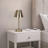 Elegance Plated Brass Rechargeable LED Table Lamp from Ashcroft Furniture - Luna Furniture