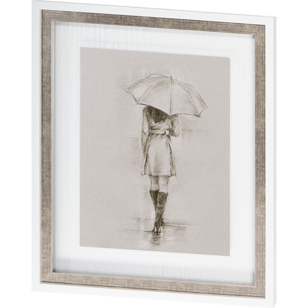 Rainy Day Rendezvous by Mercana Studio Hand Embelished Textured Framed Art Print Matted under Glass from Mercana - Luna Furniture
