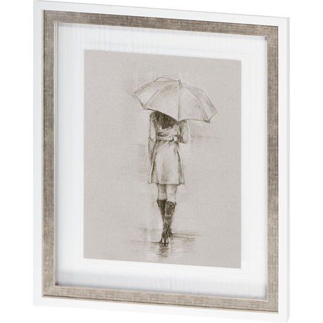 Rainy Day Rendezvous by Mercana Studio Hand Embelished Textured Framed Art Print Matted under Glass from Mercana - Luna Furniture
