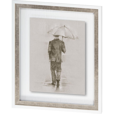 Rainy Day Rendezvous by Mercana Studio Hand Embelished Textured Framed Art Print Matted under Glass from Mercana - Luna Furniture