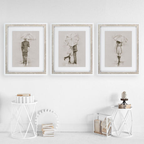 Rainy Day Rendezvous by Mercana Studio Hand Embelished Textured Framed Art Print Matted under Glass from Mercana - Luna Furniture