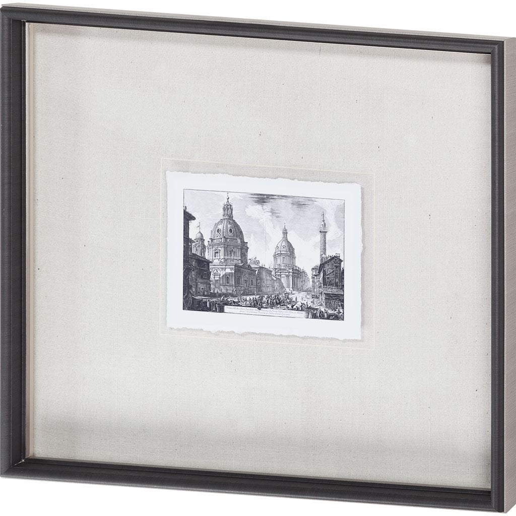 Veduta della Chiese Madonna (MC) by Piranesi a Framed Art Print Matted under Glass from Mercana - Luna Furniture