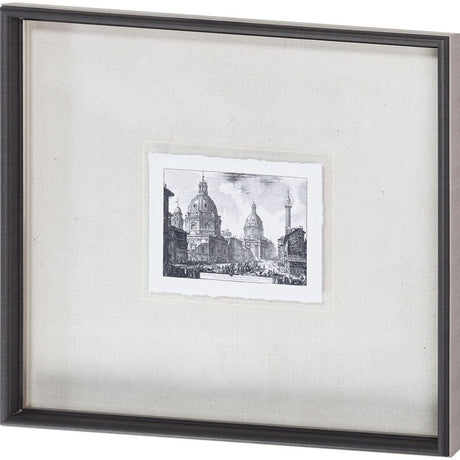 Veduta della Chiese Madonna (MC) by Piranesi a Framed Art Print Matted under Glass from Mercana - Luna Furniture