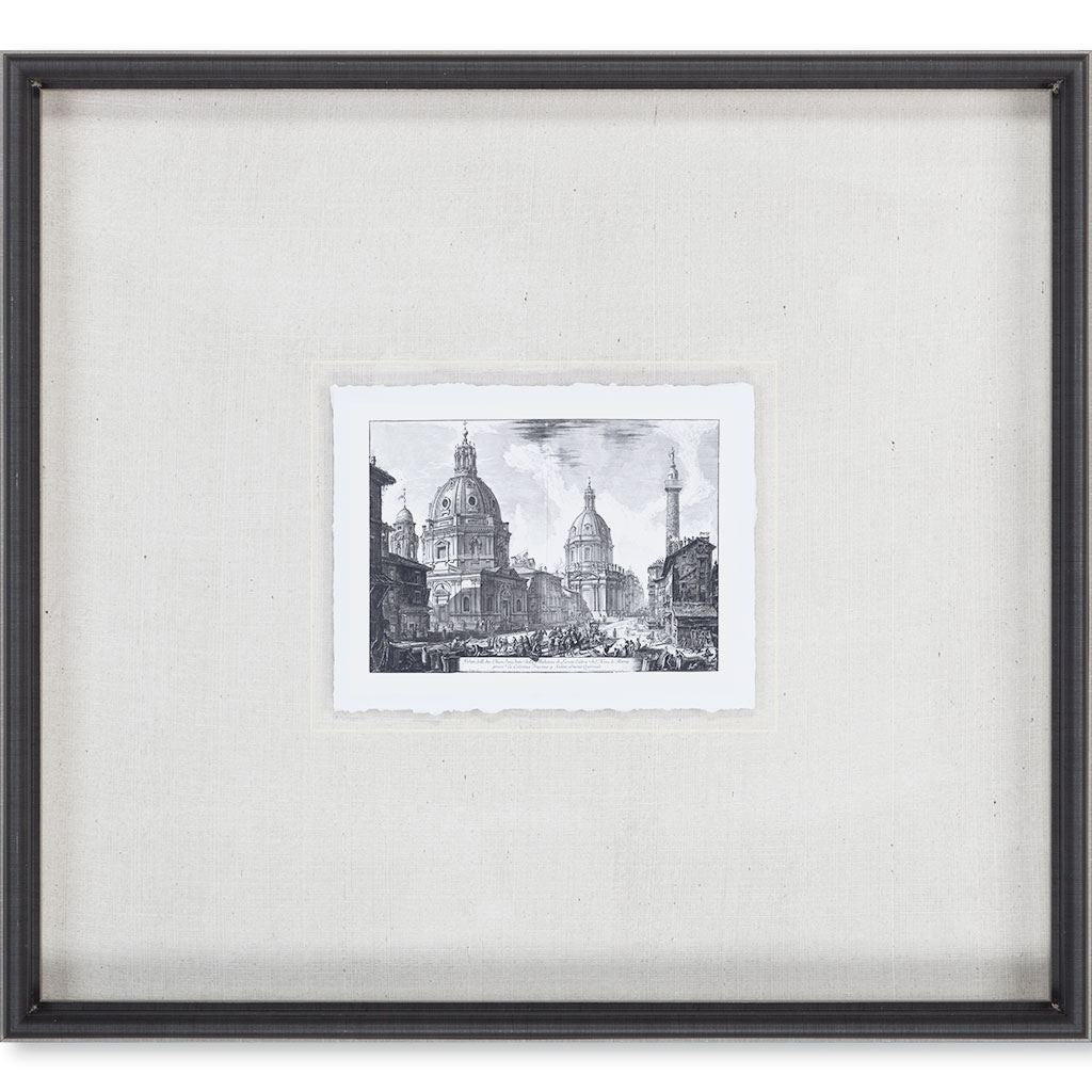 Veduta della Chiese Madonna (MC) by Piranesi a Framed Art Print Matted under Glass from Mercana - Luna Furniture