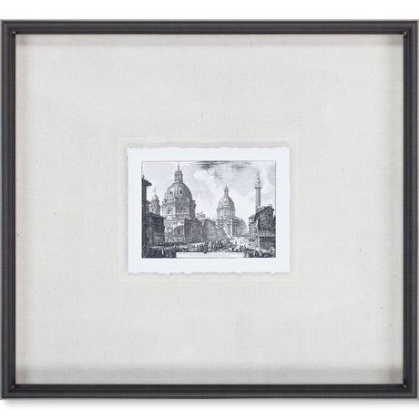 Veduta della Chiese Madonna (MC) by Piranesi a Framed Art Print Matted under Glass from Mercana - Luna Furniture