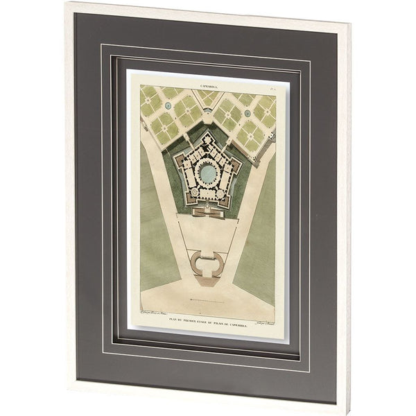 Plan Du Palais De Caprarola by Mercana Studio a Framed Art Print Matted under Glass